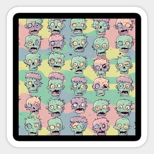 Pastel Zombies Sticker